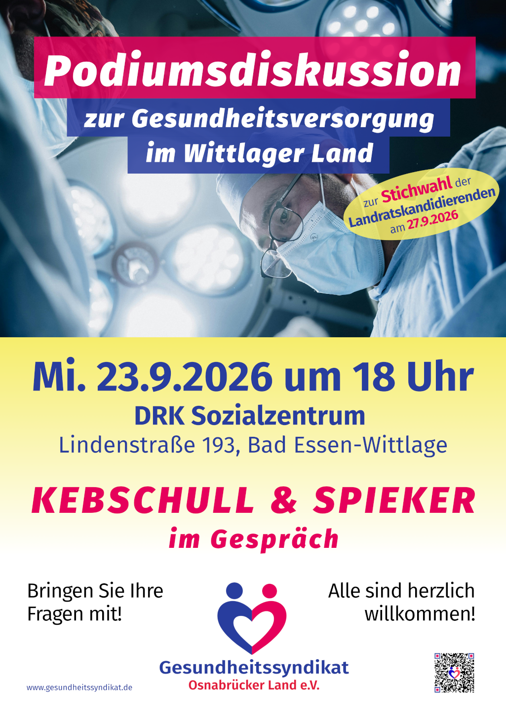 Plakat: Kebschull & Spieker im Gespräch
